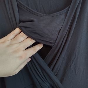 Latched Mama midi wrap dress